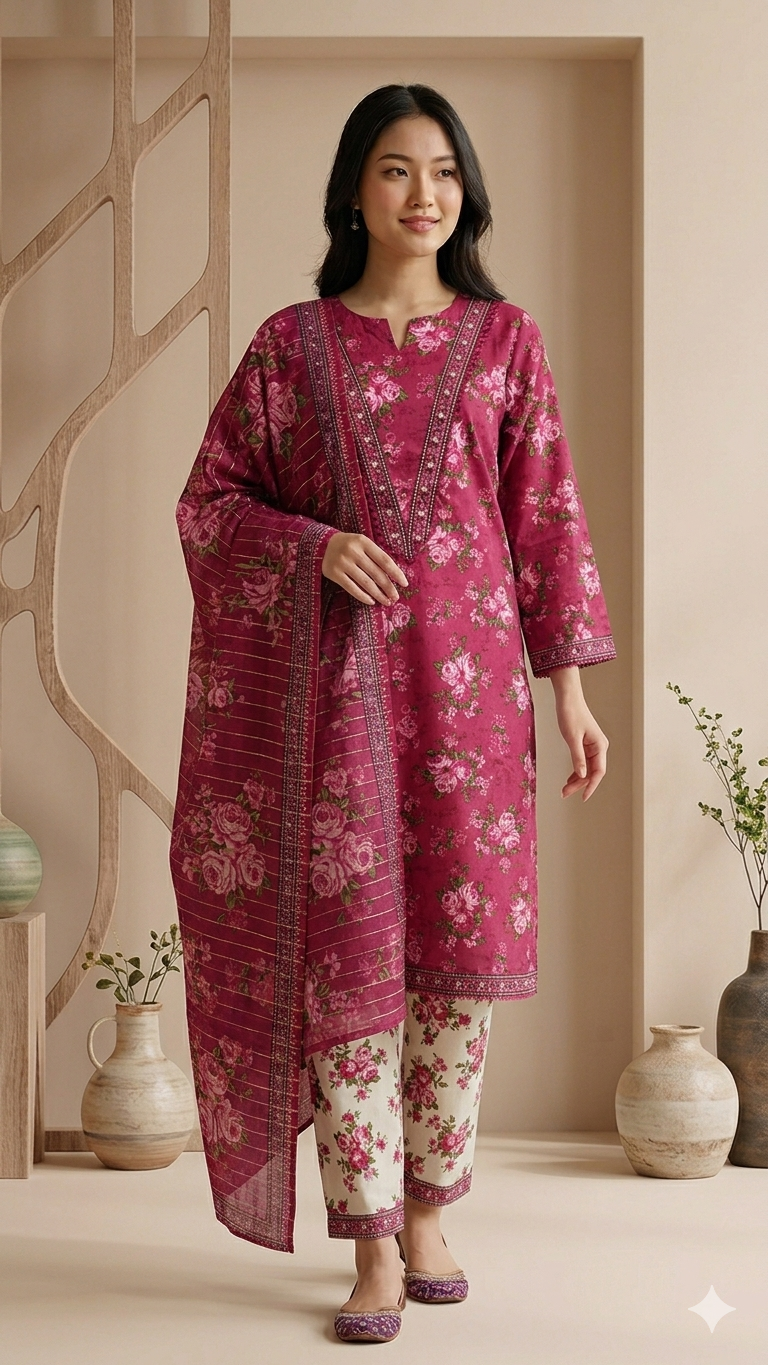 Bin Saeed Digital Printed Lawn 3PC