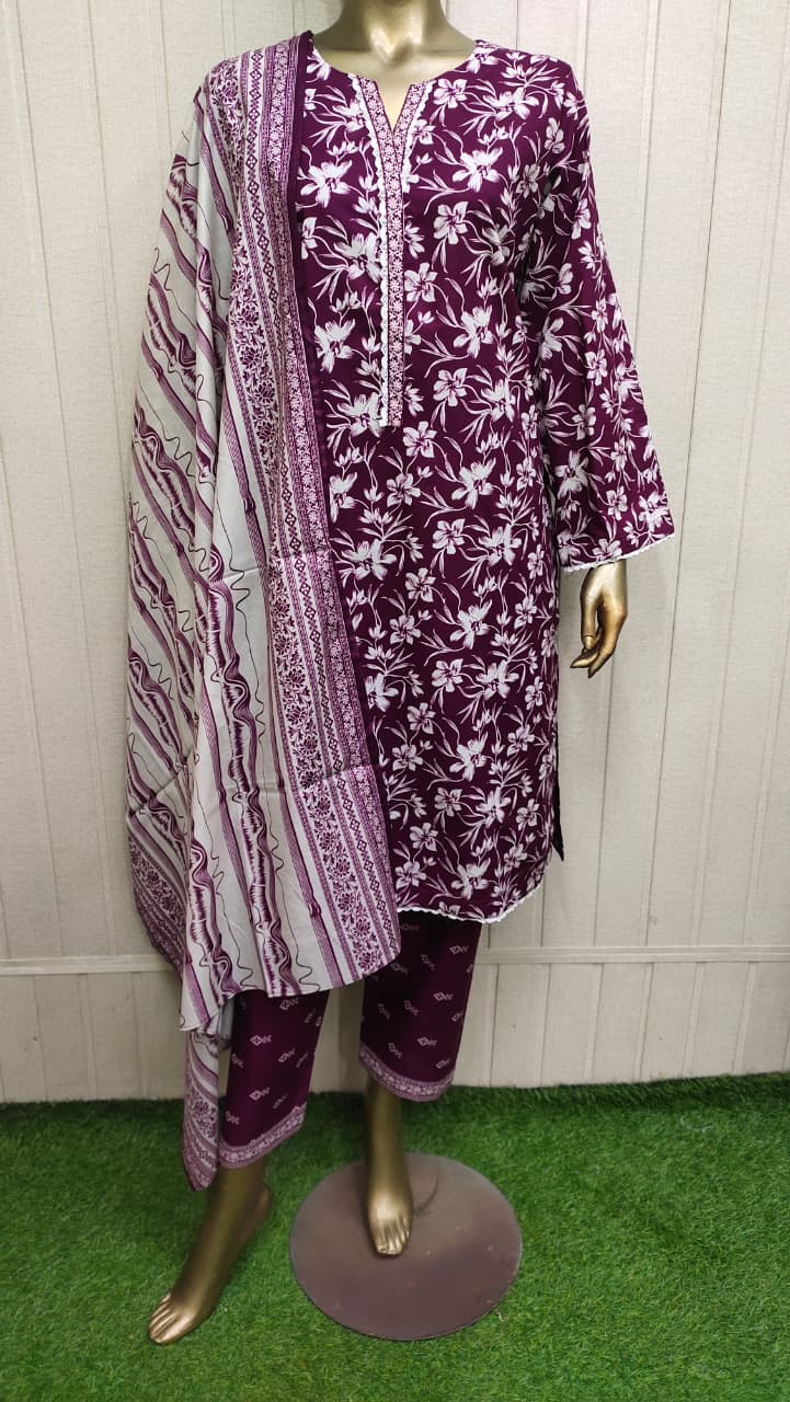 Bin Saeed Digital Printed Lawn 3PC