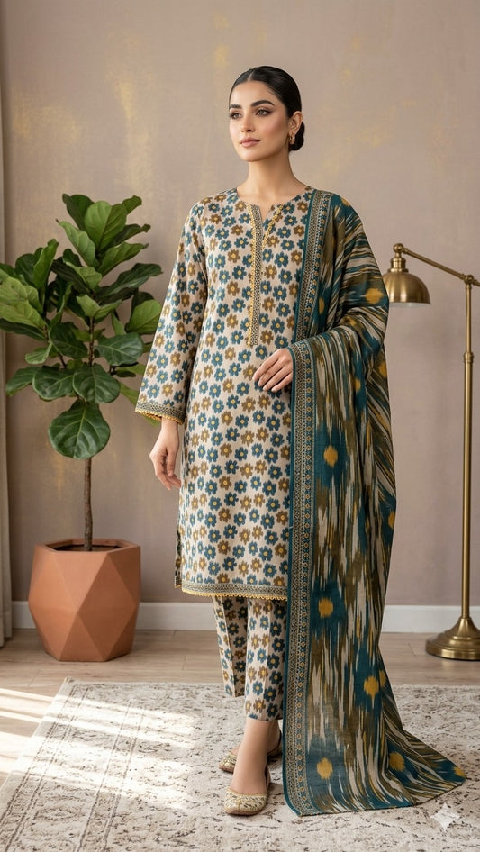 Bin Saeed Digital Printed Lawn 3PC