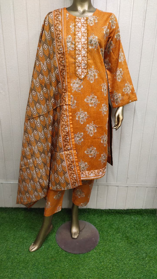 Bin Saeed Digital Printed Lawn 3PC