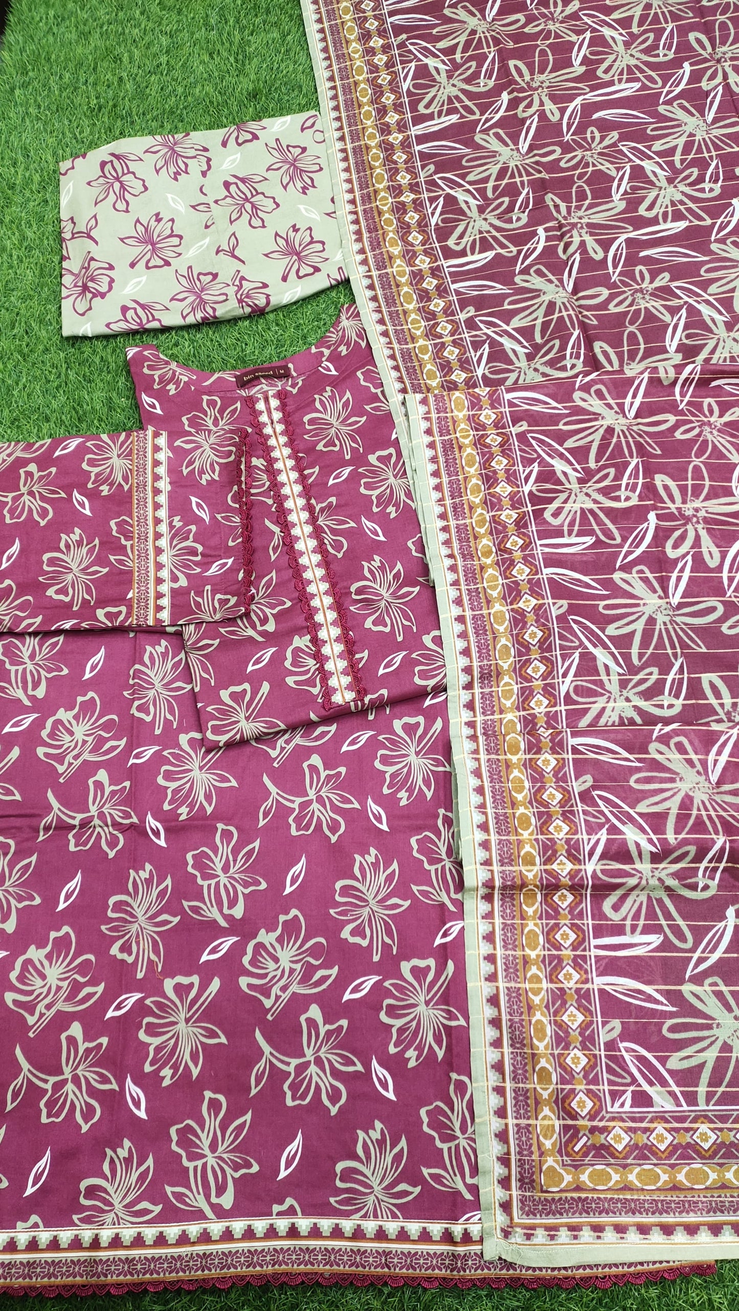 Bin Saeed Digital Printed Lawn 3PC