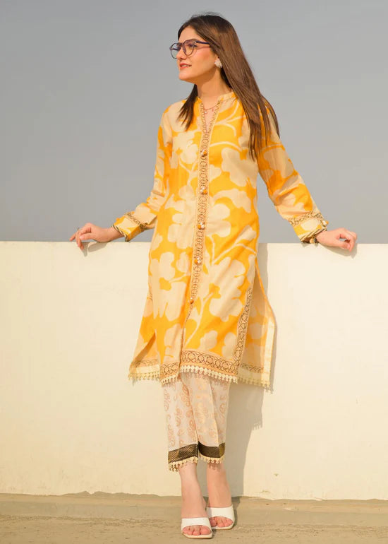 Pansy Print Lawn-2PC