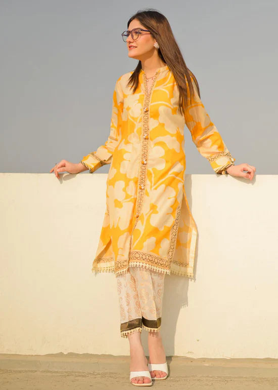 Pansy Print Lawn-2PC