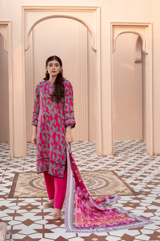 Afsanah Print Emb Lawn-3PC