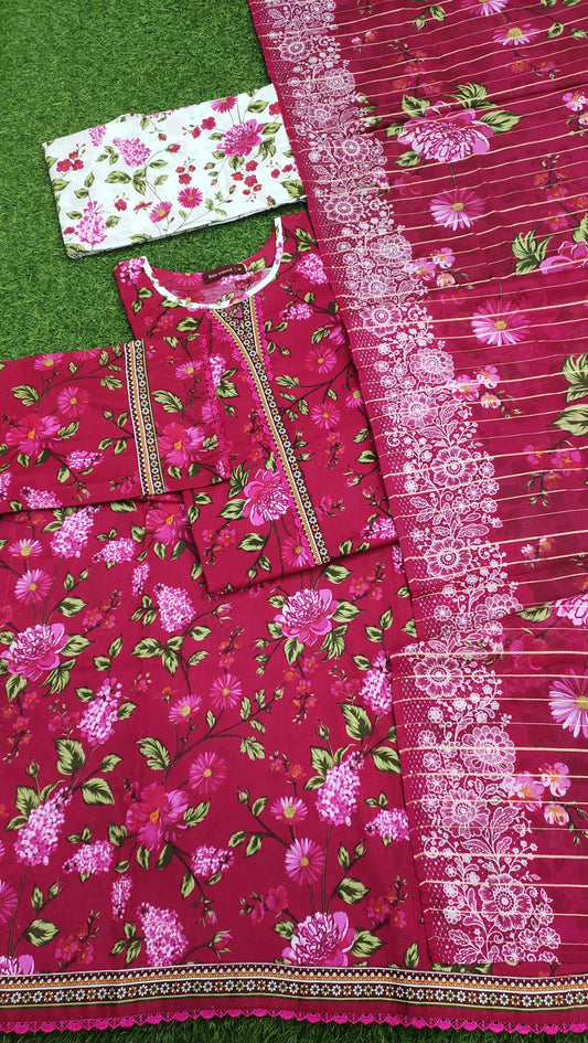 Bin Saeed Digital Printed Lawn 3PC