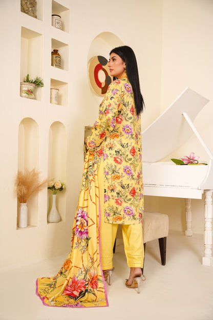 Mirari | Embroidered | Linen-3PC