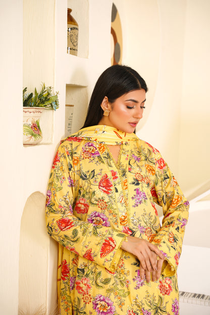 Mirari | Embroidered | Linen-3PC