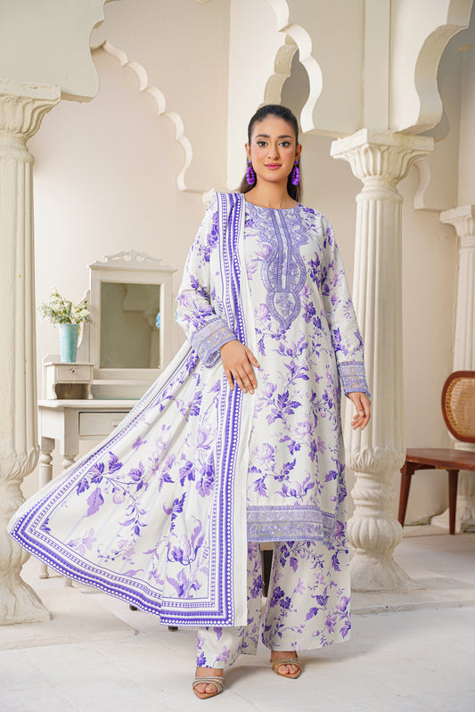 Embroidered Linen 3PC