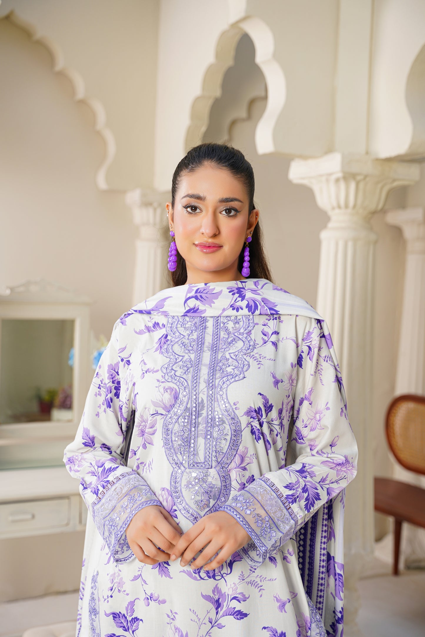 Embroidered Linen 3PC