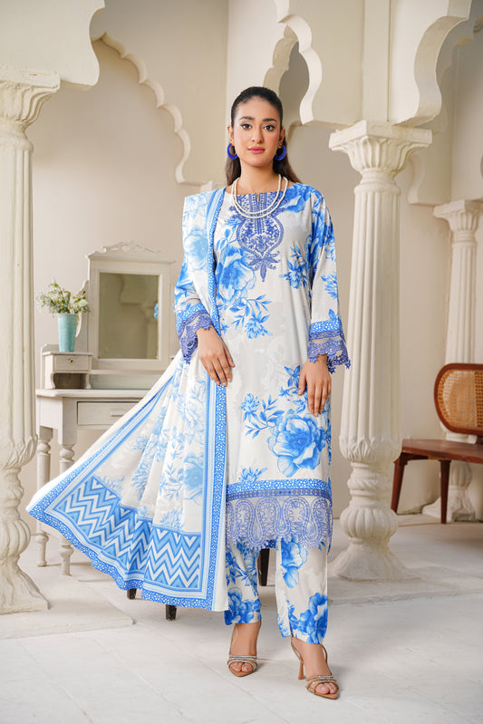 Embroidered Linen 3PC