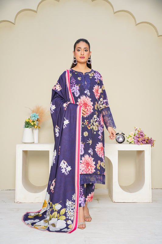 Embroidered Linen 3PC