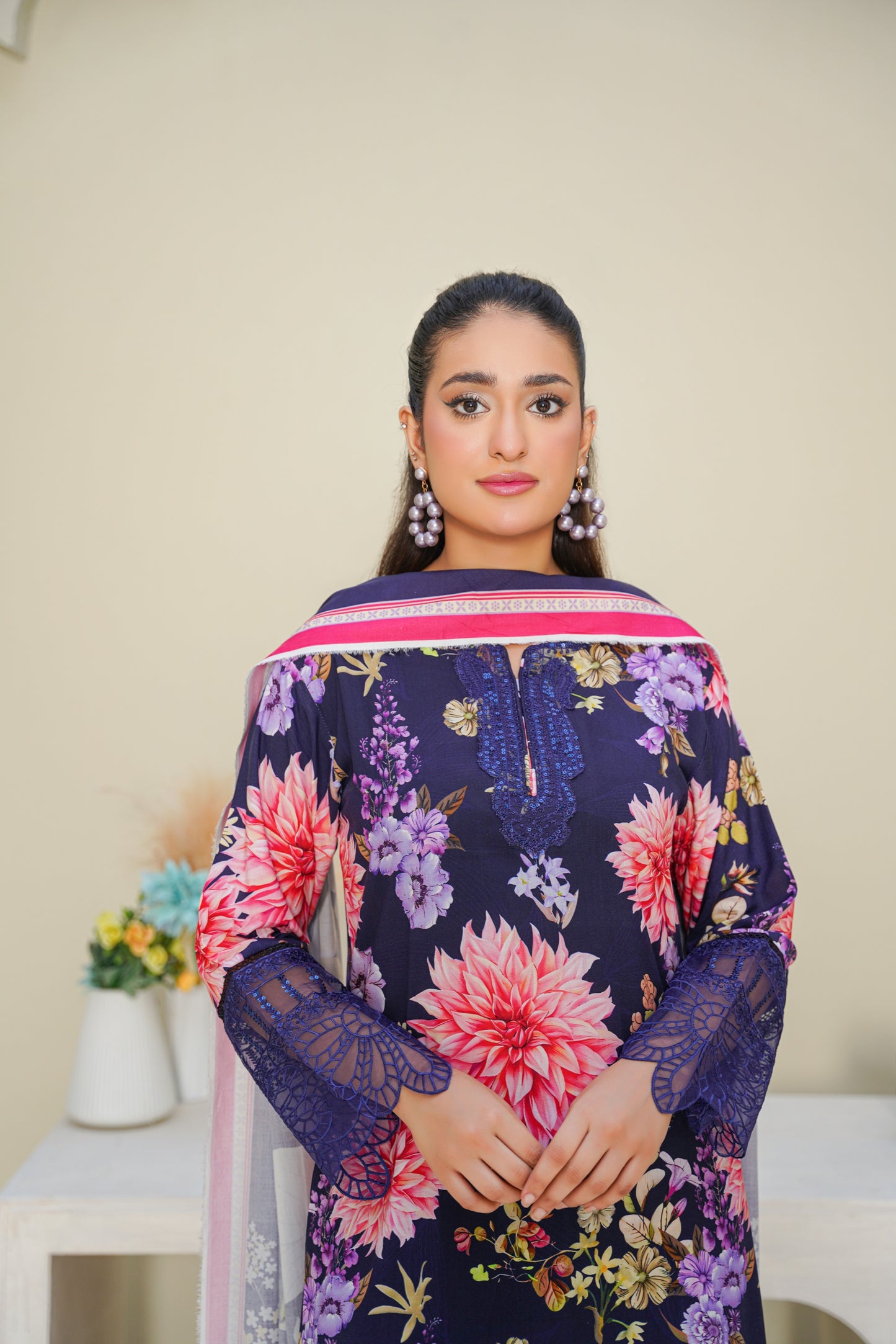 Embroidered Linen 3PC