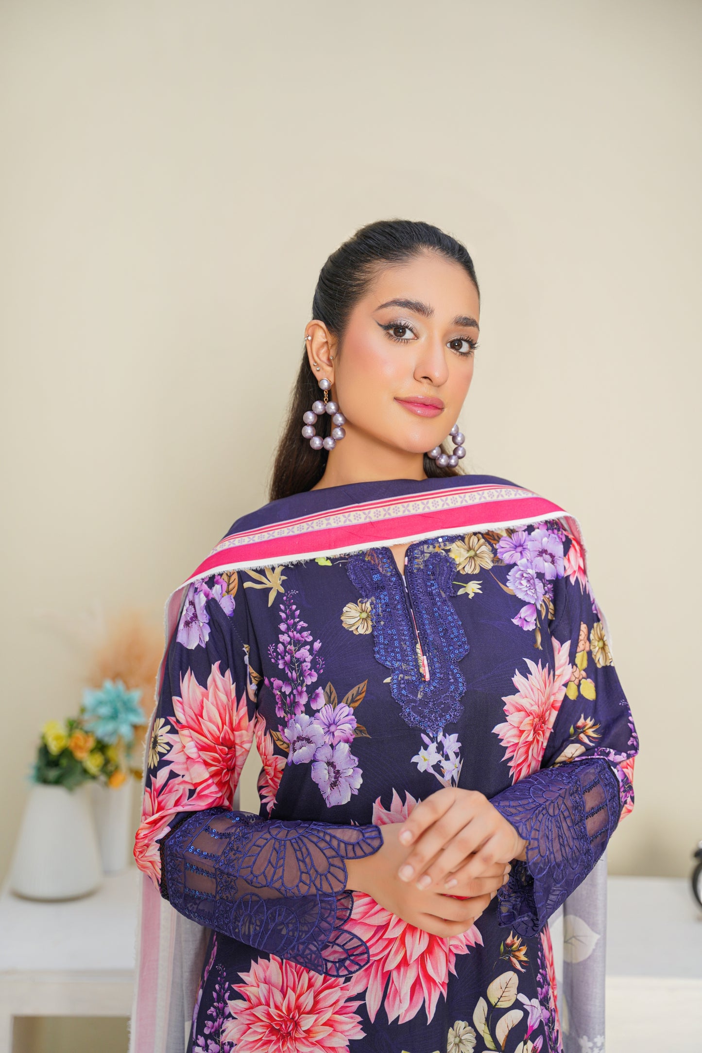 Embroidered Linen 3PC