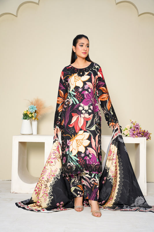 Embroidered Linen 3PC