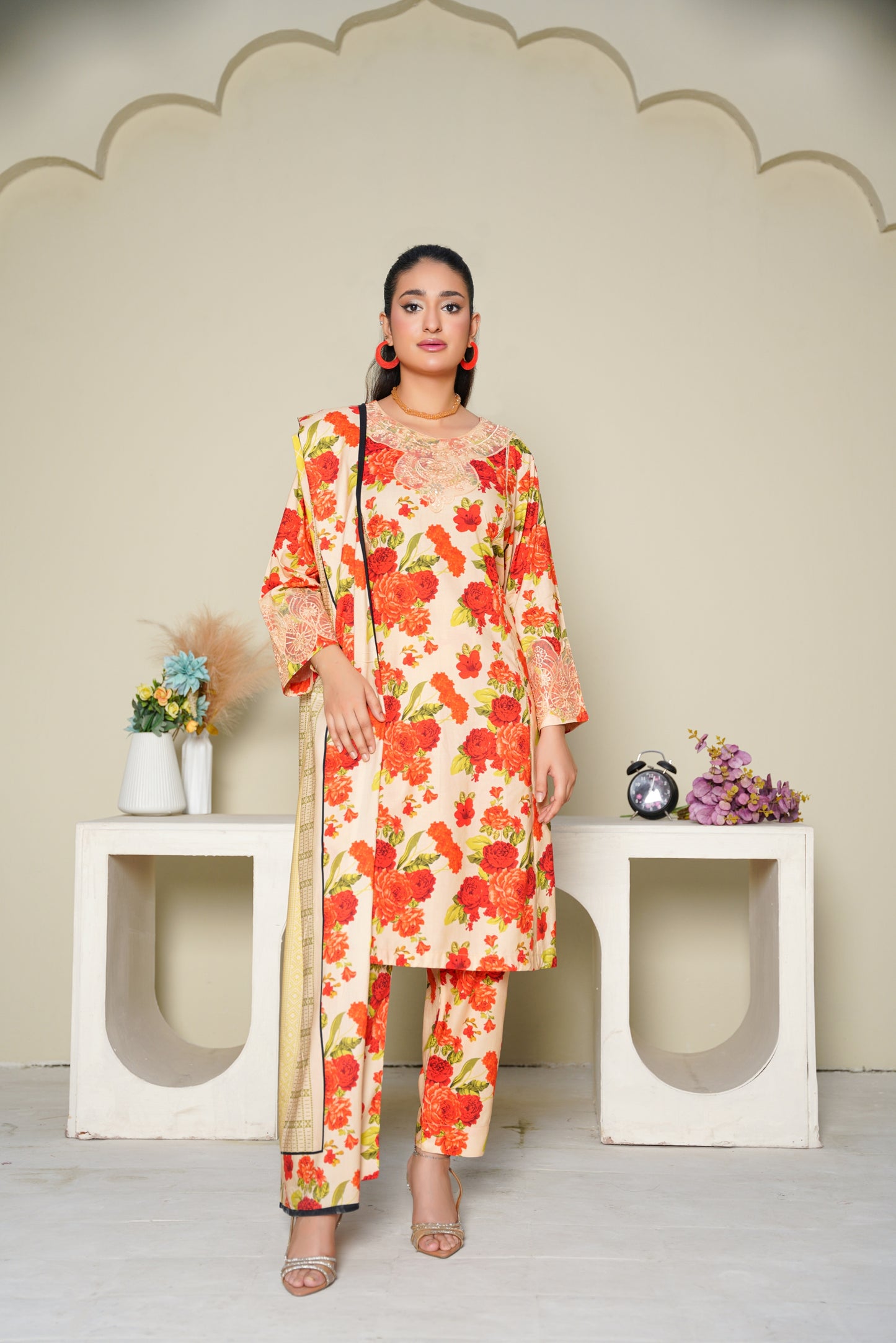 Embroidered Linen 3PC