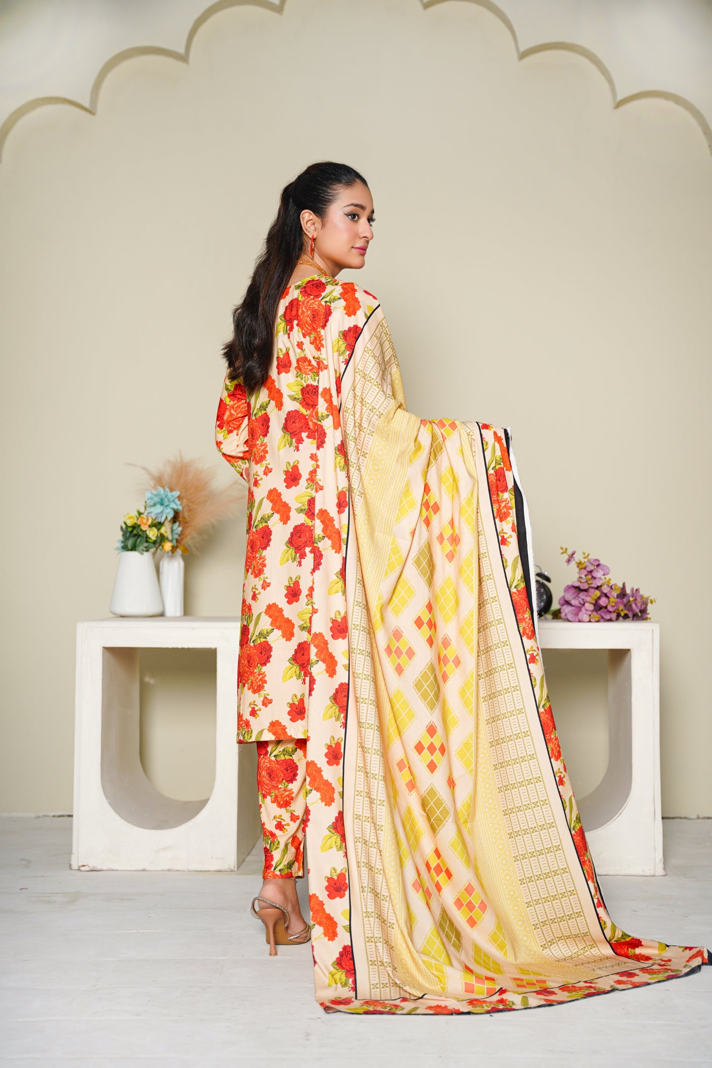 Embroidered Linen 3PC