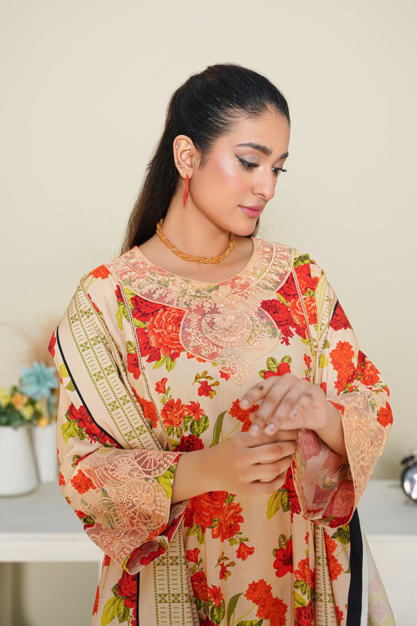 Embroidered Linen 3PC