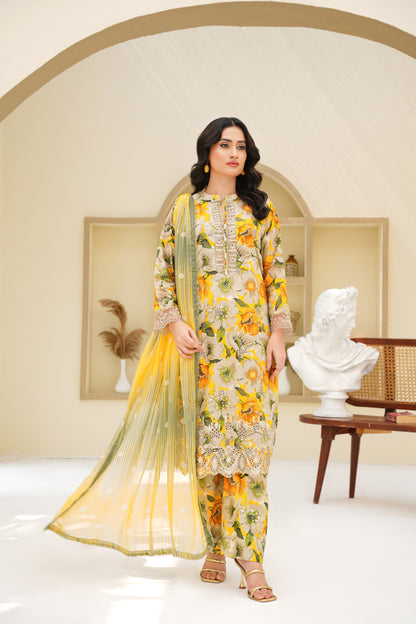 Embroidered Lawn 3PC