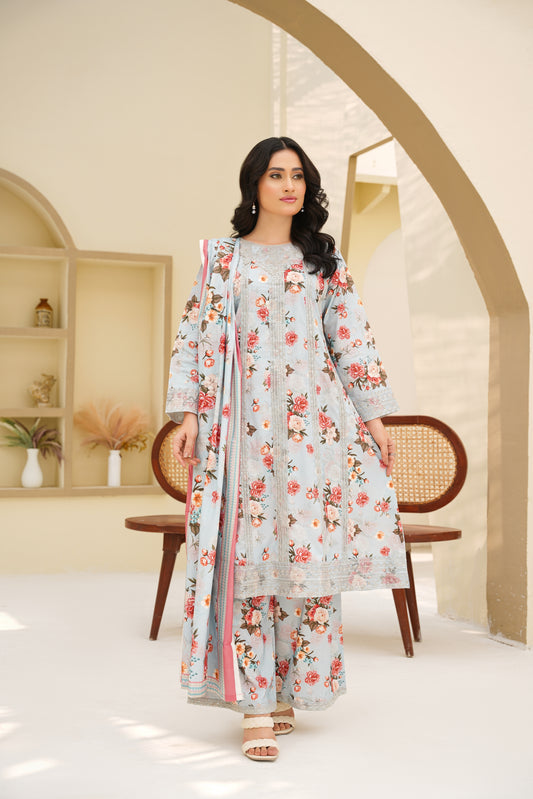 Embroidered Linen 3PC