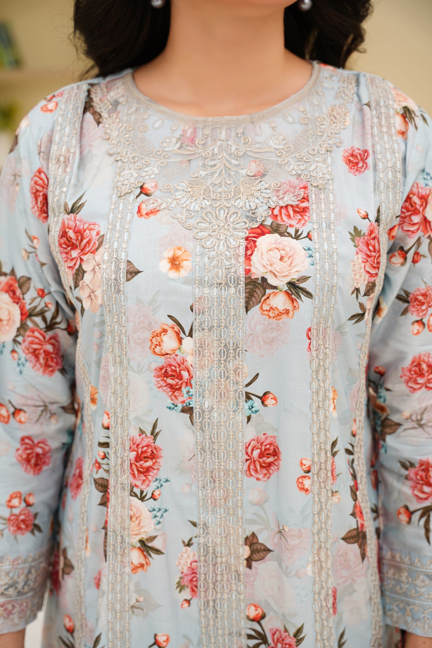 Embroidered Linen 3PC