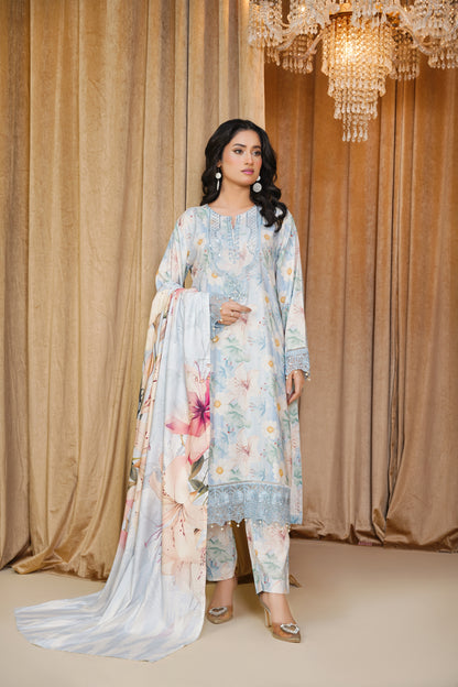 Mirari | Embroidered | Linen-3PC