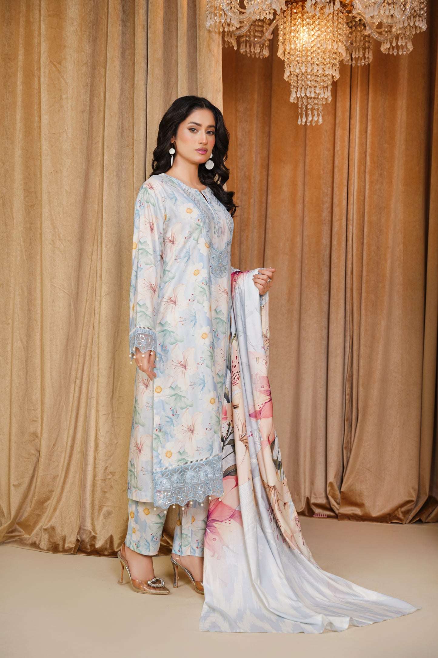 Embroidered Linen 3PC