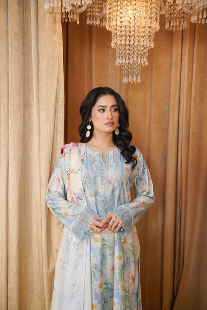 Mirari | Embroidered | Linen-3PC