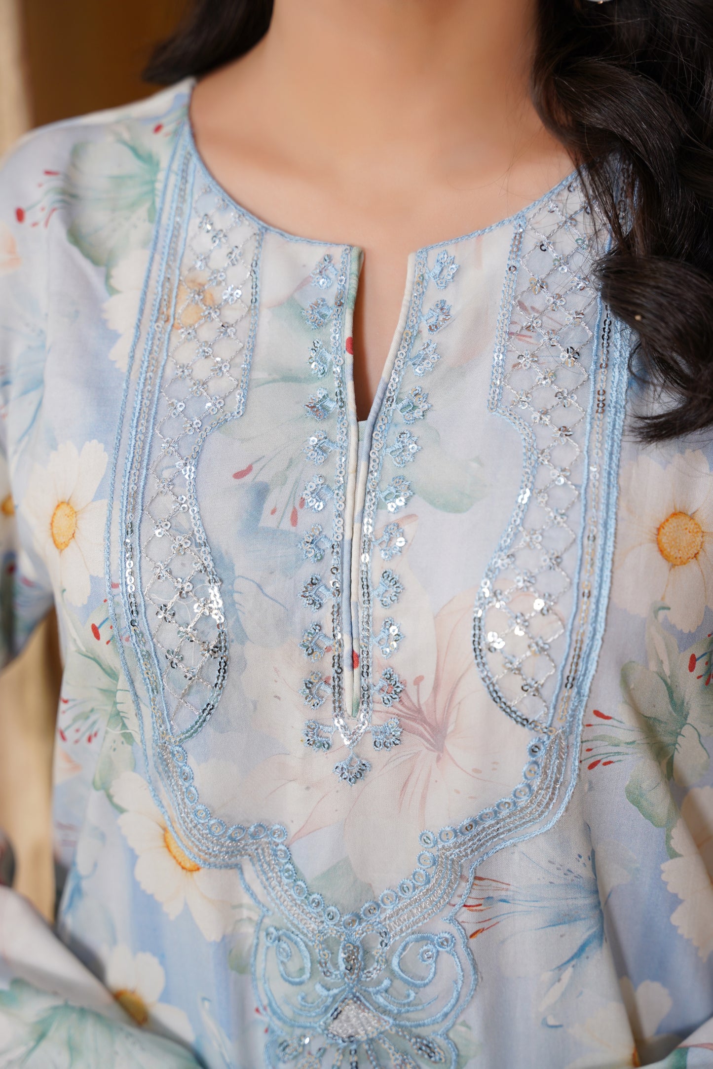 Embroidered Linen 3PC