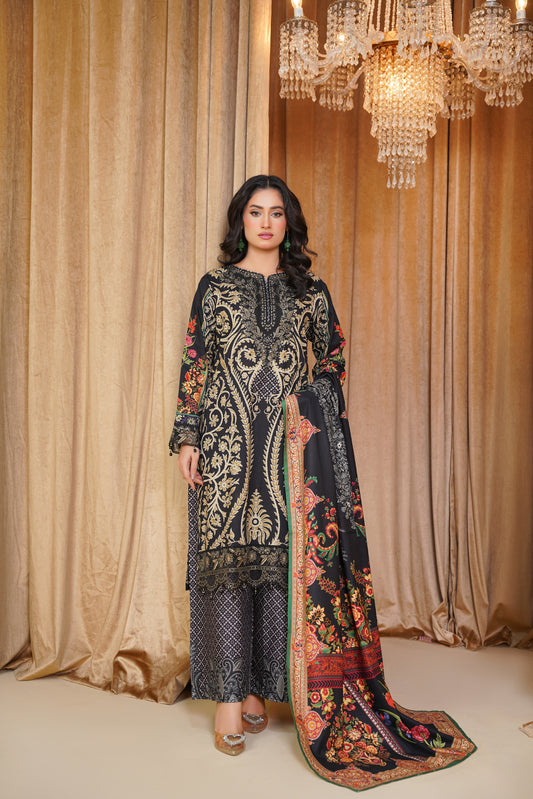 Embroidered Linen 3PC