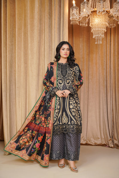Mirari | Embroidered | Linen-3PC