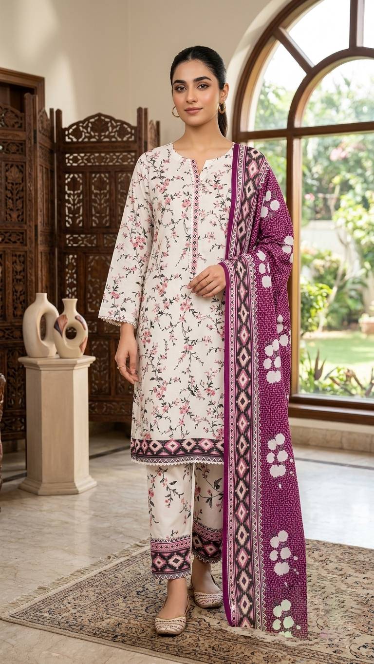 Bin Saeed Digital Printed Lawn 3PC