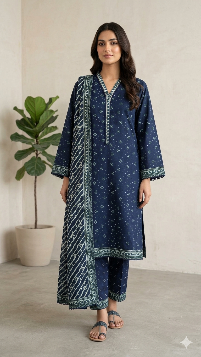 Bin Saeed Digital Printed Lawn 3PC