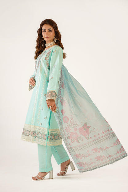 Anaya Noor Fancy Jacquard Cotton Emb 3PC