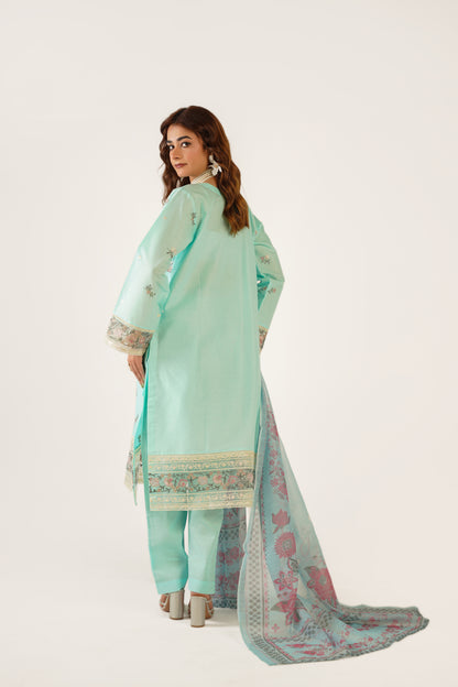 Anaya Noor Fancy Jacquard Cotton Emb 3PC