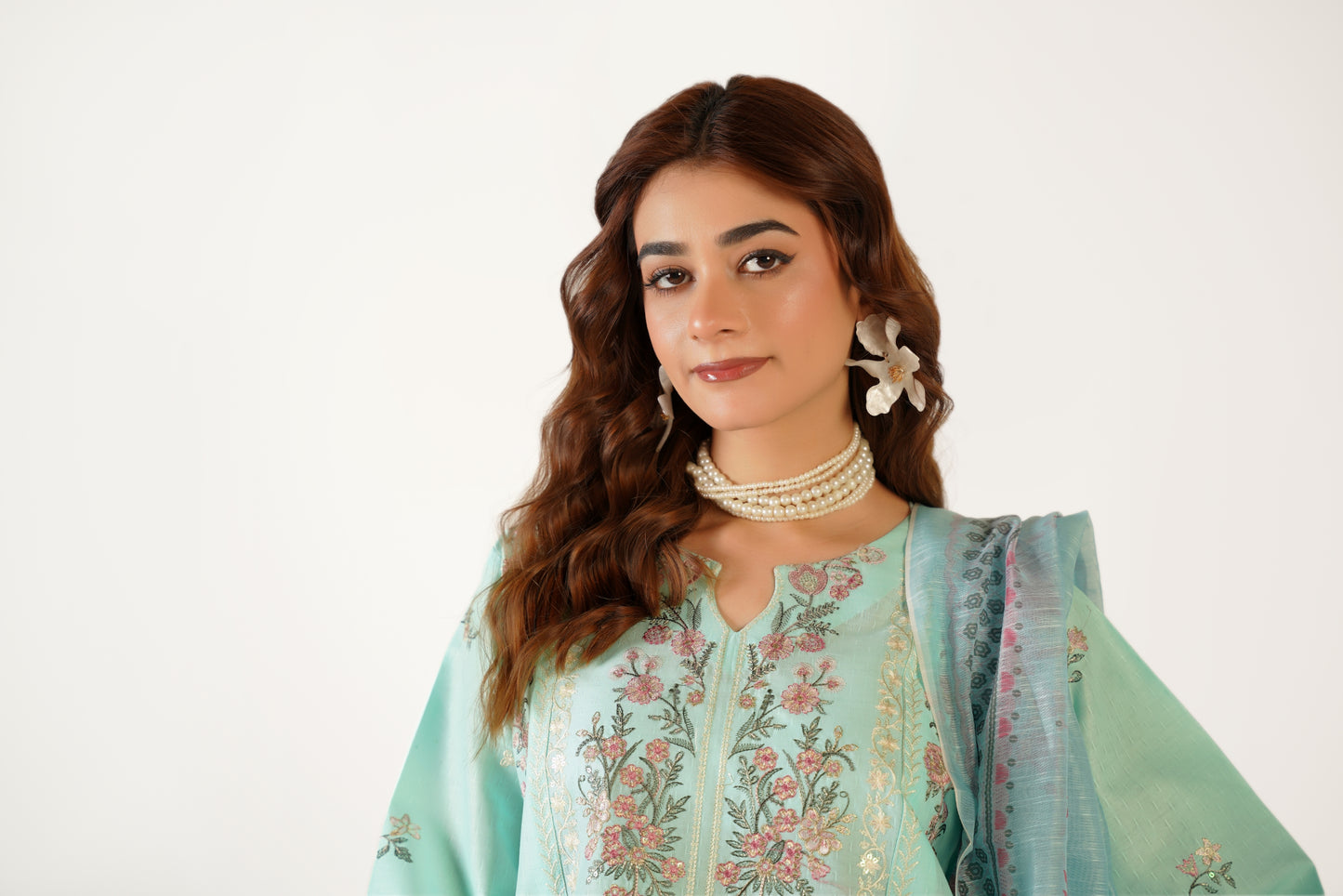Anaya Noor Fancy Jacquard Cotton Emb 3PC