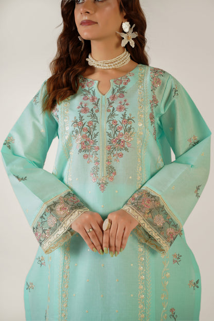 Anaya Noor Fancy Jacquard Cotton Emb 3PC