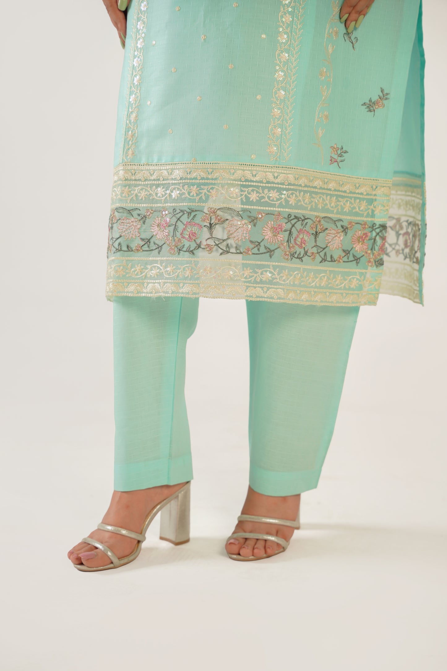 Anaya Noor Fancy Jacquard Cotton Emb 3PC