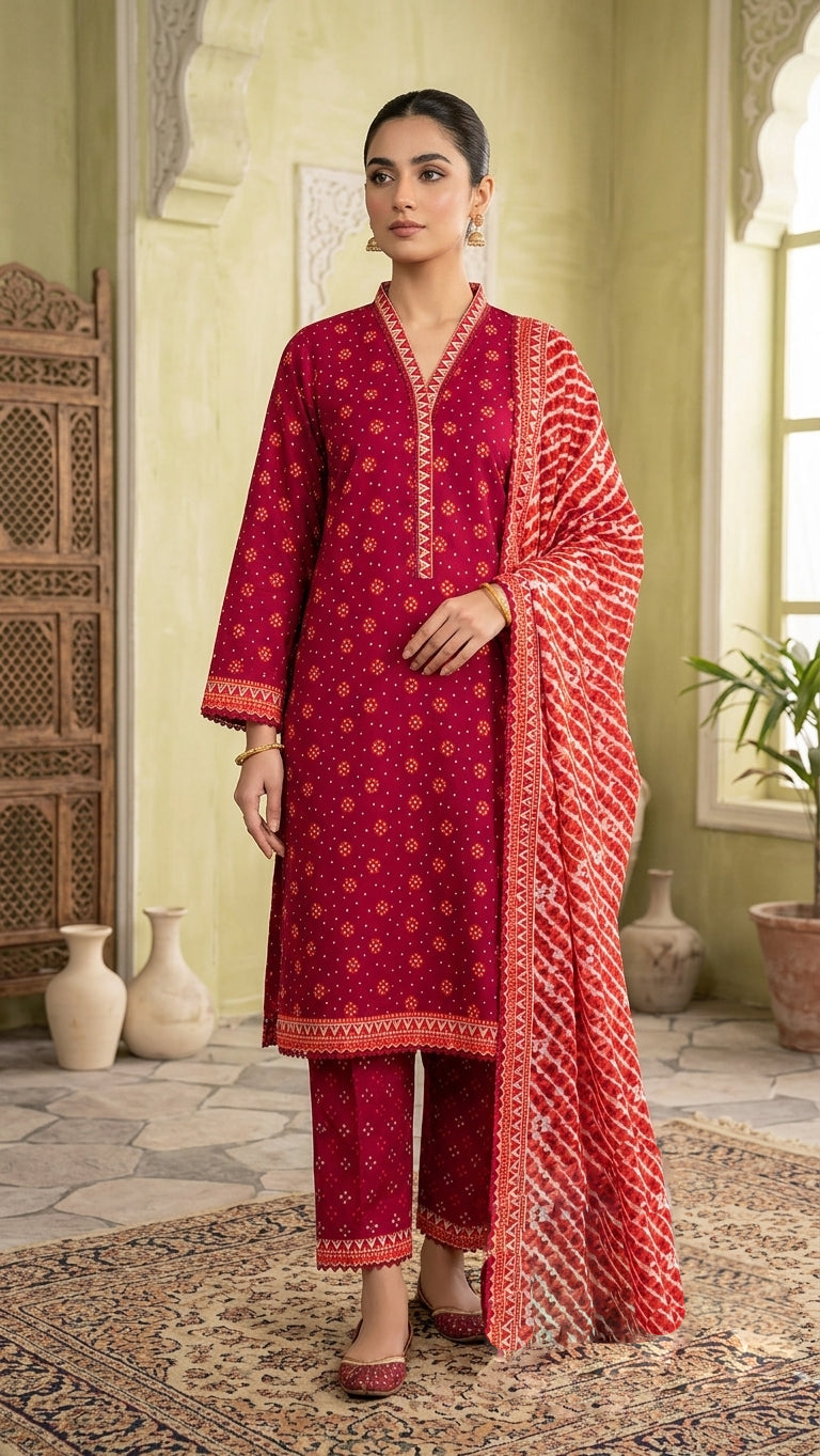 Bin Saeed Digital Printed Lawn 3PC
