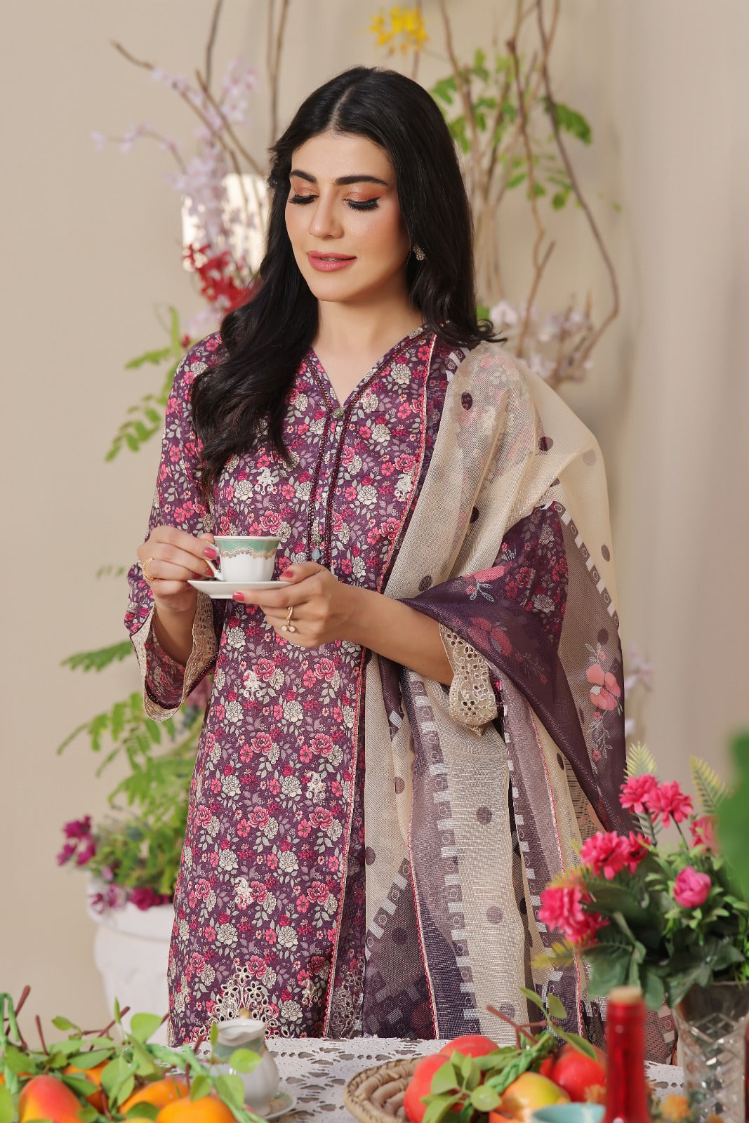 Dressline Emb Lawn-3PC