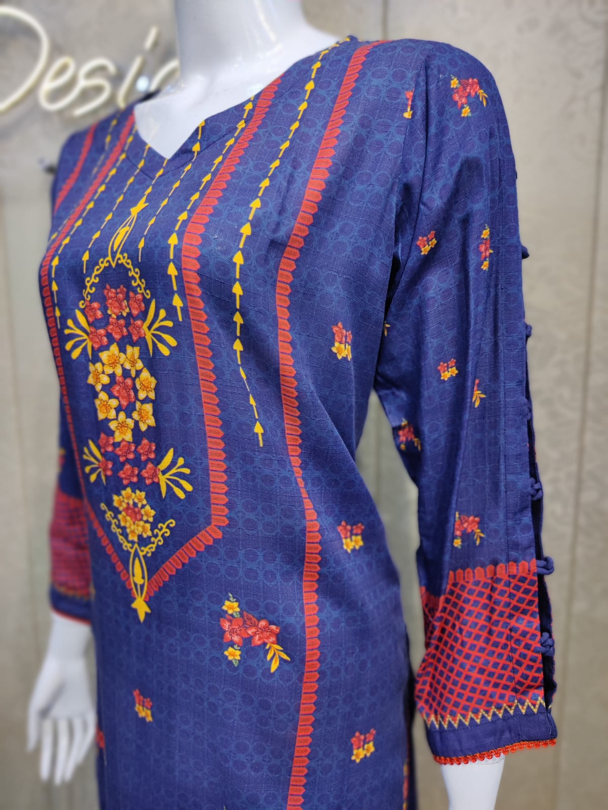 Print Slub Linen-2PC