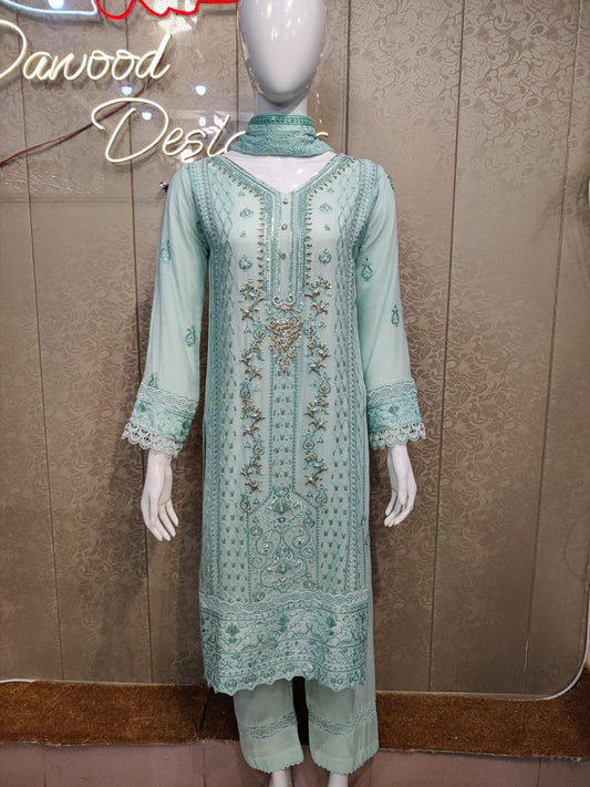 AU Emb Chiffon-3PC