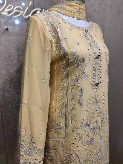 AU Emb Chiffon Garara-3PC
