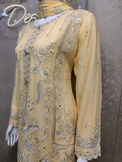 AU Emb Chiffon Garara-3PC