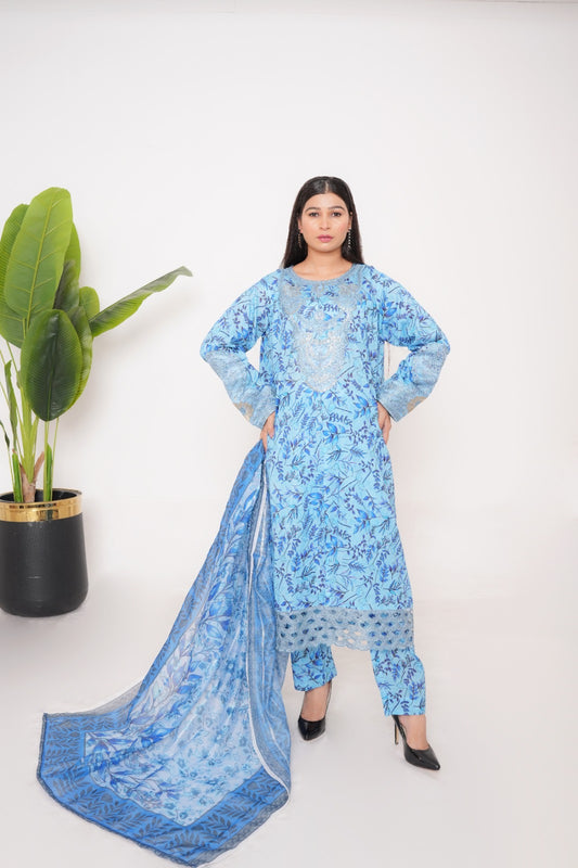 Sapphire Grace – Summer Lawn Collection