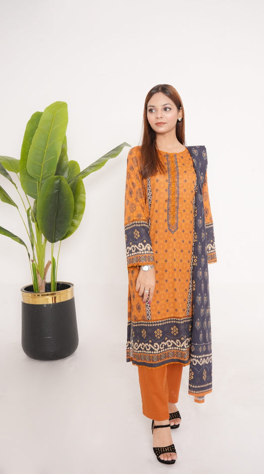 Bin Saeed Digital Printed Lawn 3PC