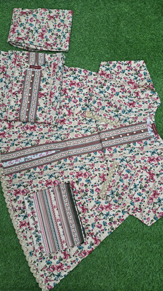 Printed Frock Lawn 3PC