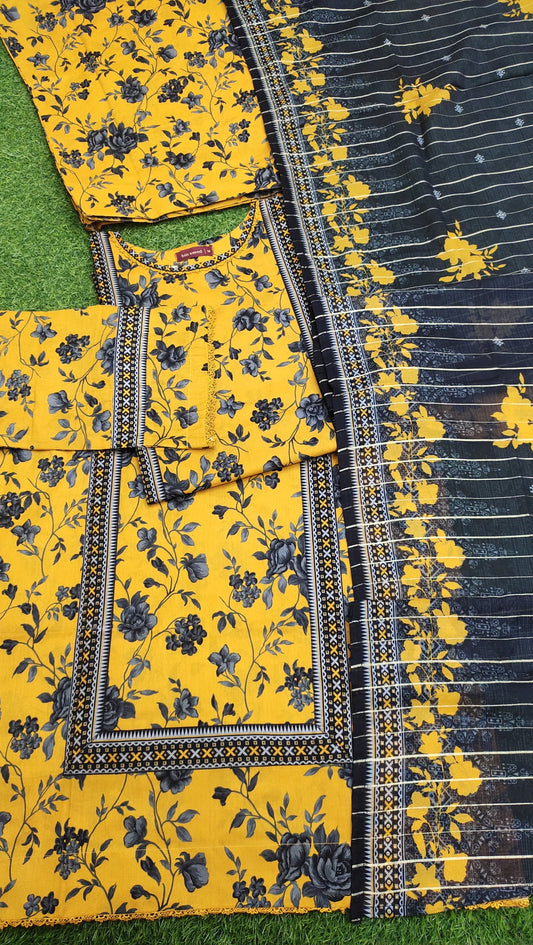 Printed Farshi Traouser Lawn 3PC